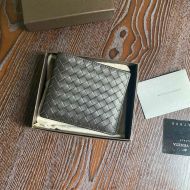 Bottega Veneta Bifold Wallet Intreccio Lambskin Coffee