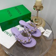 Bottega Veneta Dot Chain-braided Heeled Slides Women Lambskin Violet