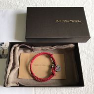 Bottega Veneta Double Band Bracelet Intrecciato Lambskin Red