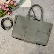 Bottega Veneta Medium Arco Tote Intreccio Calfskin Taupe