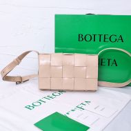 Bottega Veneta Medium Cassette Crossbody Bag Intreccio Smooth Calfskin Cherry