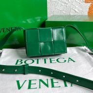 Bottega Veneta Mini Candy Cassette Crossbody Bag Intreccio Smooth Calfskin Green