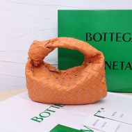 Bottega Veneta Mini Jodie Top Handle Bag Intreccio Lambskin Orange