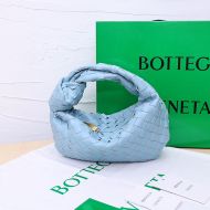 Bottega Veneta Mini Jodie Top Handle Bag Intreccio Lambskin Sky Blue