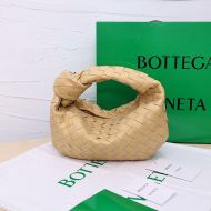 Bottega Veneta Mini Jodie Top Handle Bag Intreccio Lambskin Yellow