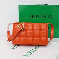 Bottega Veneta Padded Cassette Crossbody Bag Intreccio Smooth Calfskin Orange