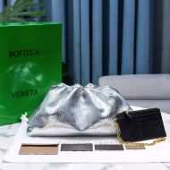 Bottega Veneta Pouch Calfskin Silver/Black