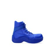 Bottega Veneta Puddle Bomber Boots Unisex Nylon and Rubber Blue