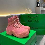 Bottega Veneta Puddle Bomber Boots Unisex Nylon and Rubber Pink