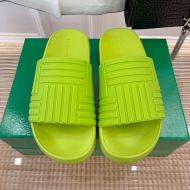 Bottega Veneta Rubber Slides Unisex Lime