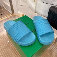 Bottega Veneta Rubber Slides Unisex Sky Blue