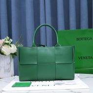 Bottega Veneta Small Arco Tote Intreccio Lambskin and Suede Green