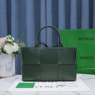 Bottega Veneta Small Arco Tote Intreccio Lambskin Green