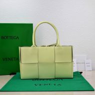 Bottega Veneta Small Arco Tote Intreccio Lambskin Yellow/Grey