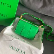 Bottega Veneta Small Candy Cassette Crossbody Bag Intreccio Smooth Calfskin Green