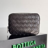 Bottega Veneta Small Intreccio Organizer Clutch Calfskin Coffee