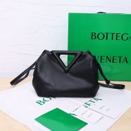 Bottega Veneta Small Point Top Handle Bag Calfskin Black