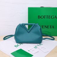 Bottega Veneta Small Point Top Handle Bag Calfskin Blue