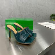 Bottega Veneta Stretch Heeled Slides Women Patent Leather Green