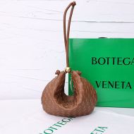 Bottega Veneta Turn Pouch with Adjustable Strap Intreccio Lambskin Caramel