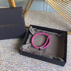 Bottega Veneta Braid Bracelet Lambskin Rose