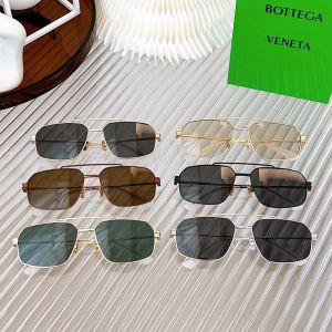 Bottega Veneta BV1128S Bond Metal Aviator Sunglasses